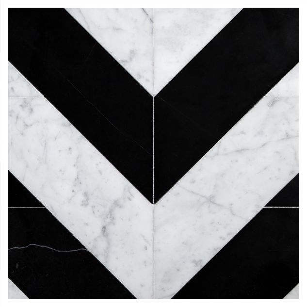 A field of the part deco solid chevron pattern