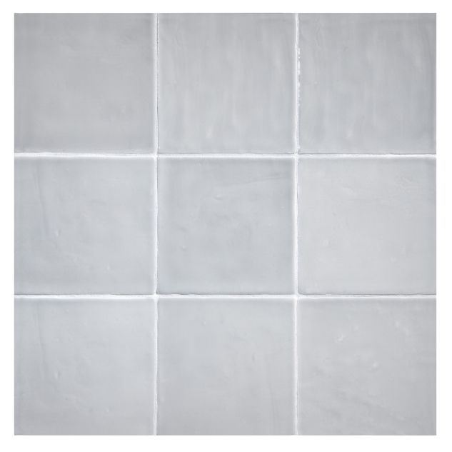 The Truetones ceramic 4.6" Zelli Tile in Greyity Gloss.