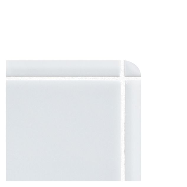 The Truetones Ceramic quarter round corner piece in Hint of Grey Gloss.