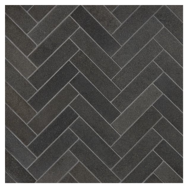 Herringbone Grande 1" X 4" | Basalto Scuro Select - Honed | Classic Mosaics Collection