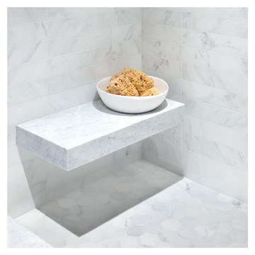 Master Bathroom - Asian Carrara Field Tile & Mosaic